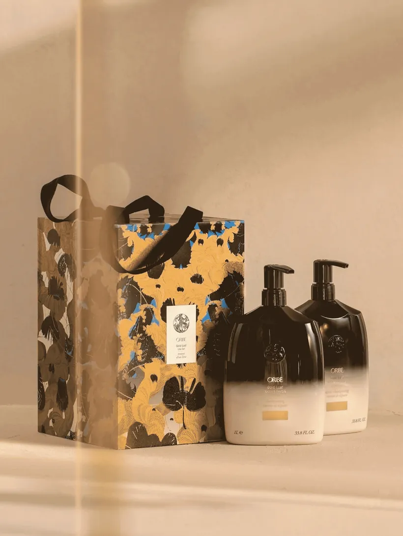 Darčeková taška a produkty Oribe v salóne